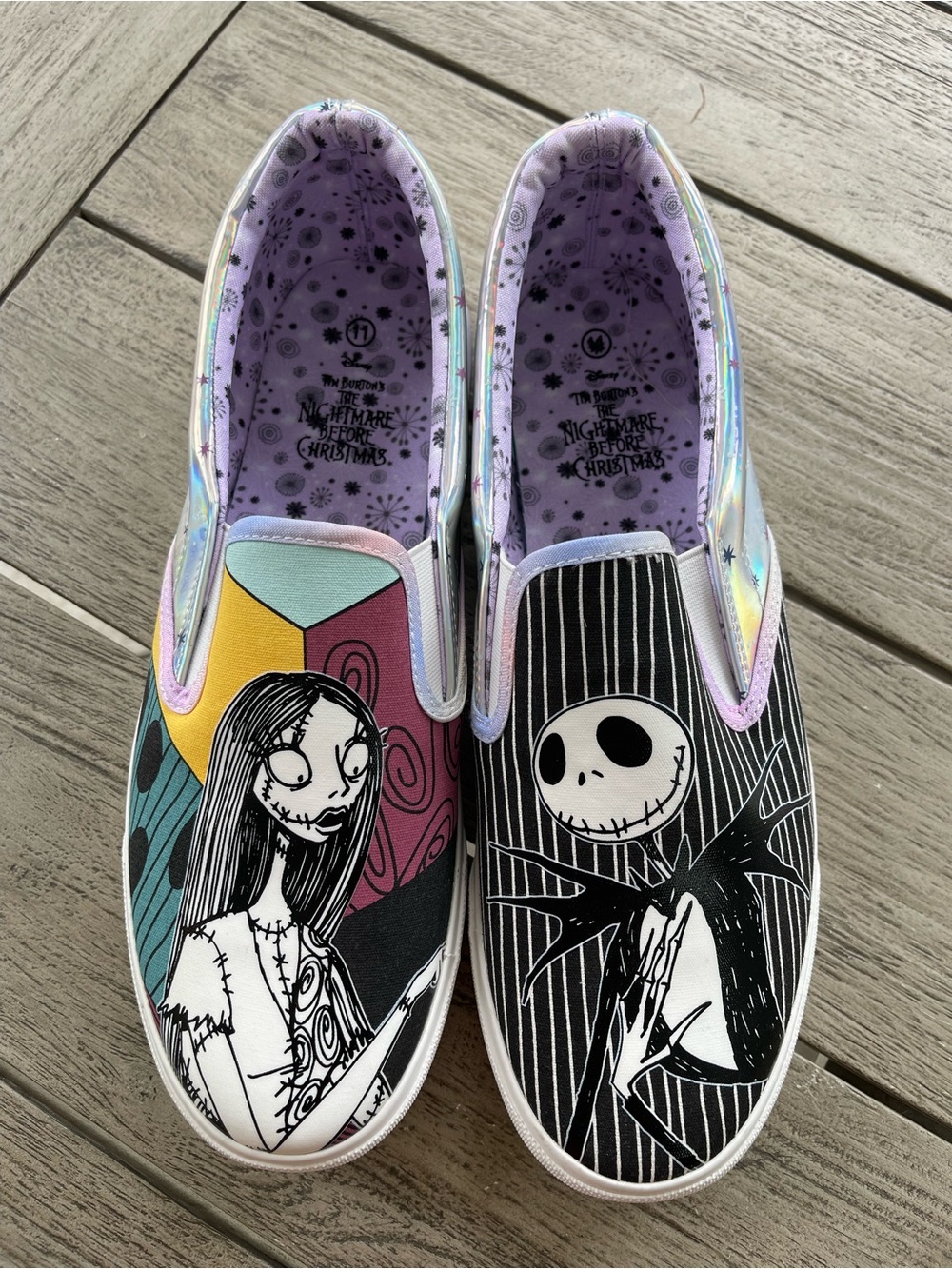 Disney The Nightmare Before Christmas Jack & Sally Womens  Sneakers Size 11